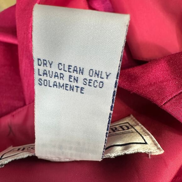 Jessica Howard Petite Sheath Dress SZ 8P Sleeveless Mini Back Zip Slit Hot Pink - Picture 6 of 6